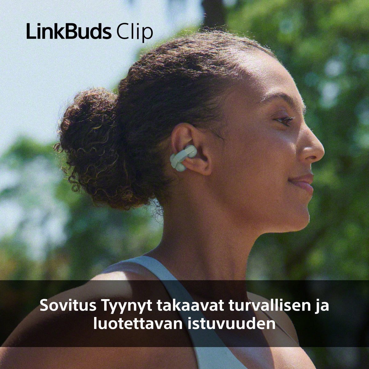 Sony LinkBuds Clip open-ear kuulokkeet, musta – kuva 6