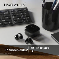 Sony LinkBuds Clip open-ear kuulokkeet, musta – kuva 9