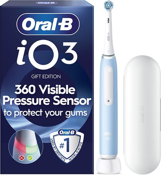 Oral-B iO3 sähköhammasharja, sininen + matkakotelo