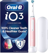 Oral-B iO3 sähköhammasharja, vaaleanpunainen + matkakotelo – kuva 1