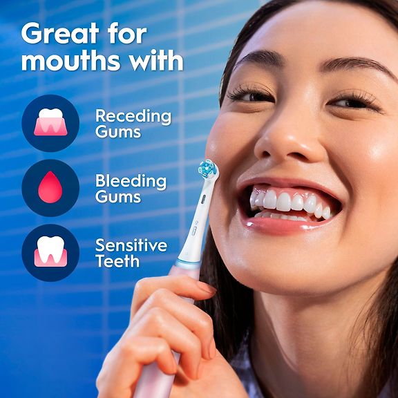 Oral-B iO3 sähköhammasharja, vaaleanpunainen + matkakotelo – kuva 5