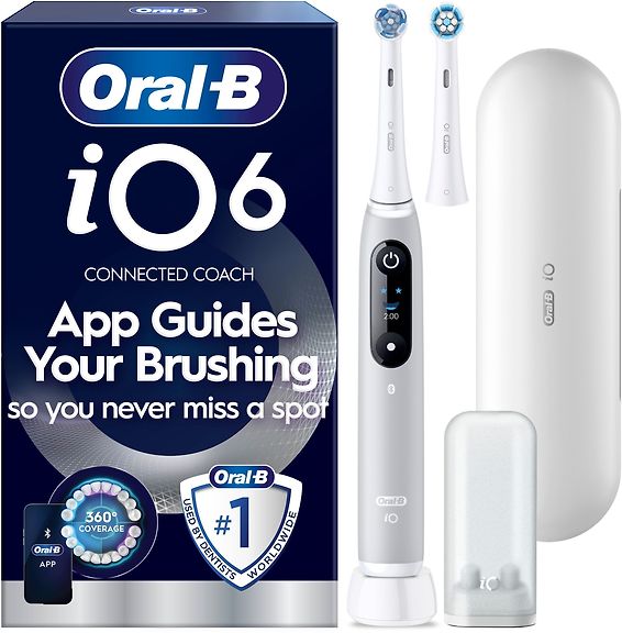 Oral-B iO6 sähköhammasharja, harmaa + matkakotelo – kuva 1