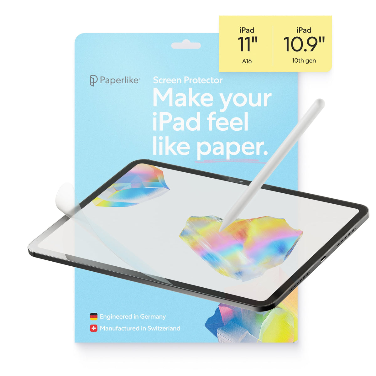 Paperlike 3 näytönsuoja, Apple iPad 11"  ja iPad 10,9", 2 kpl – 1