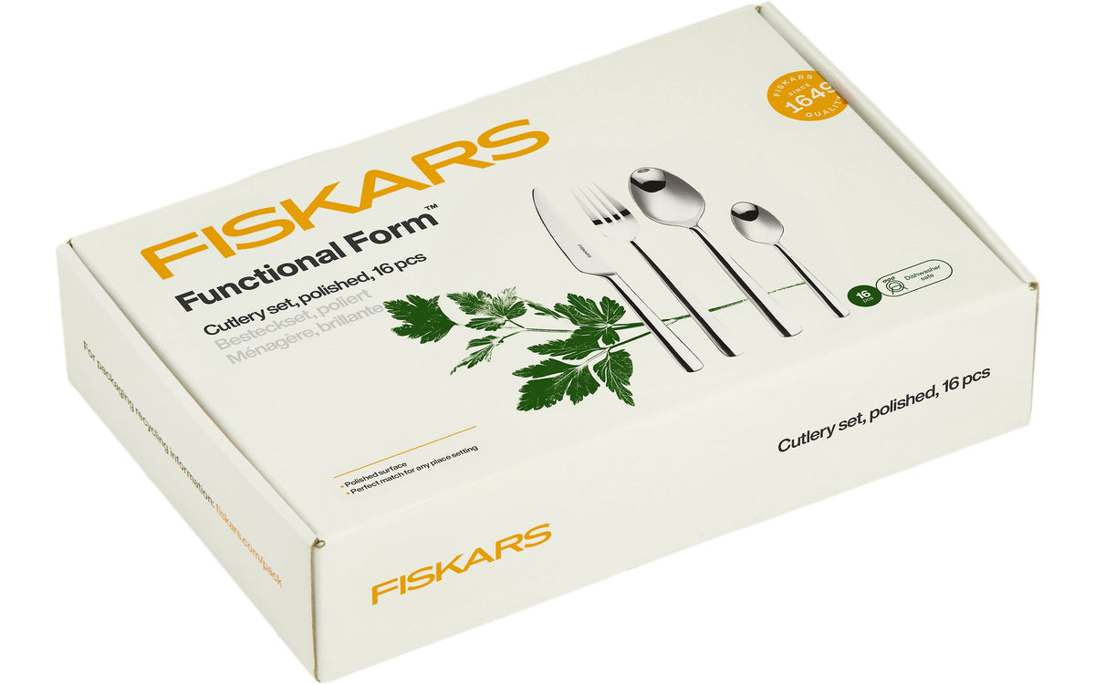 Fiskars Functional Form aterimet, 16-osainen lahjapakkaus, kiiltävä – 2