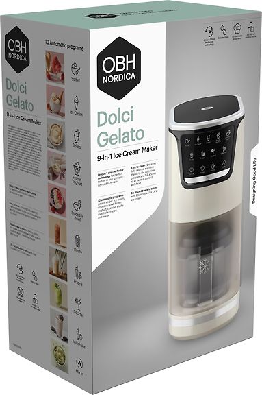 OBH Nordica Dolci Gelato 9-in-1 jäätelökone, beige – kuva 6
