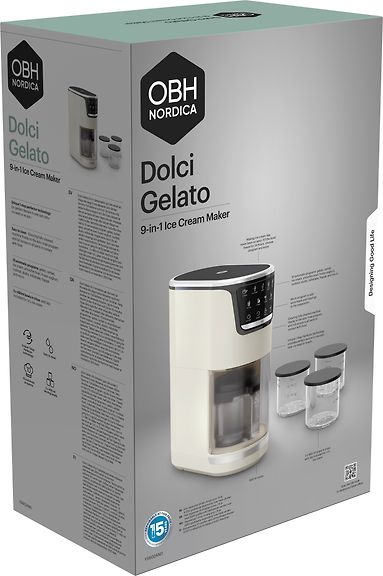 OBH Nordica Dolci Gelato 9-in-1 jäätelökone, beige – kuva 13