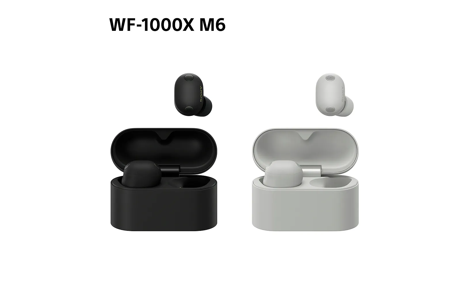 Sony WF-1000XM6 trådlösa brusreducerande in-ear-hörlurar, silver