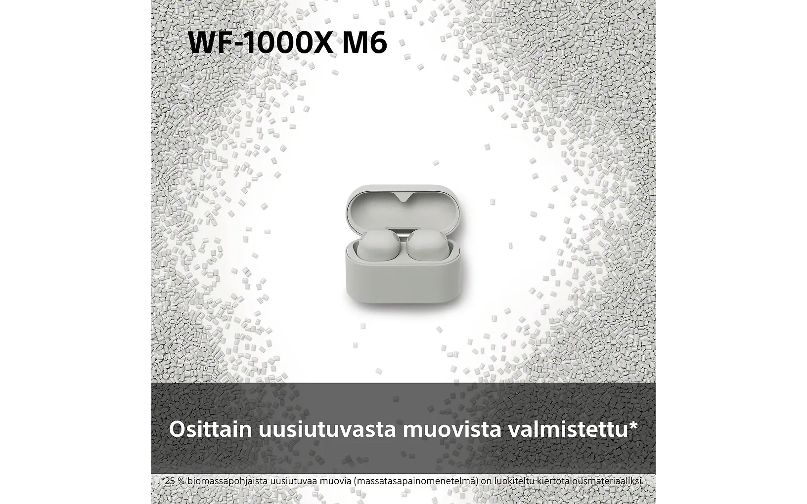 Sony WF-1000XM6 trådlösa brusreducerande in-ear-hörlurar, silver