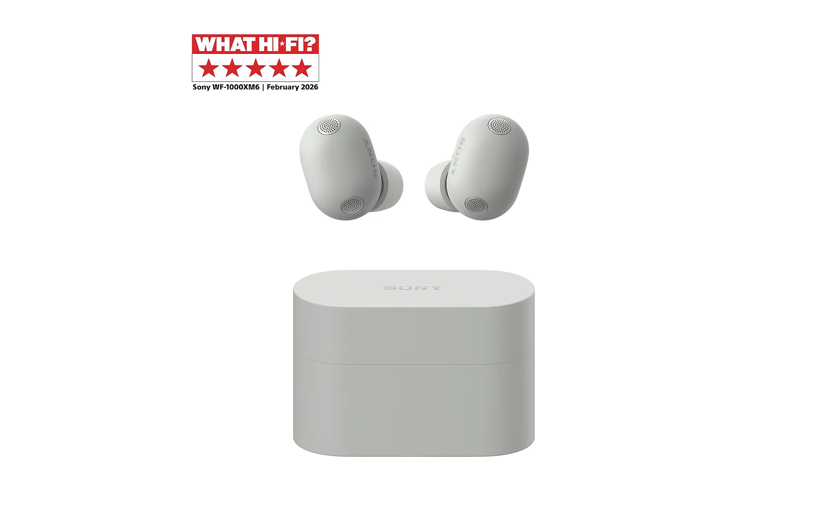 Sony WF-1000XM6 trådlösa brusreducerande in-ear-hörlurar, silver