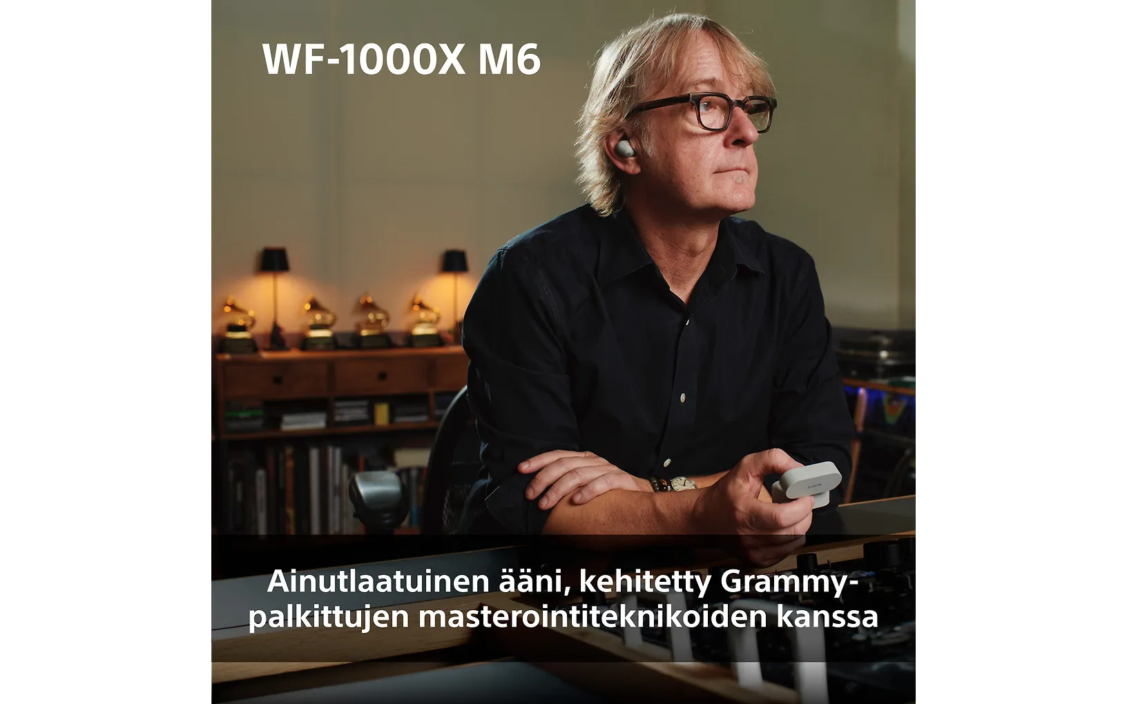 Sony WF-1000XM6 trådlösa brusreducerande in-ear-hörlurar, silver