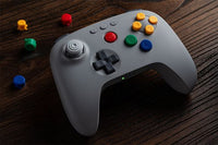 8BitDo 64 Bluetooth peliohjain, harmaa, Switch / PC – kuva 8