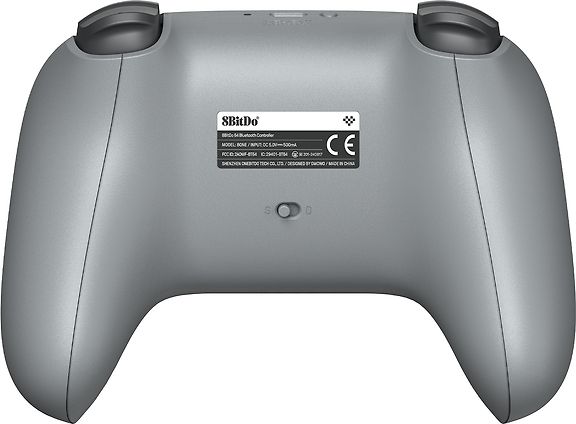 8BitDo 64 Bluetooth peliohjain, harmaa, Switch / PC – kuva 4