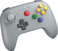 8BitDo 64 Bluetooth peliohjain, harmaa, Switch / PC – kuva 2