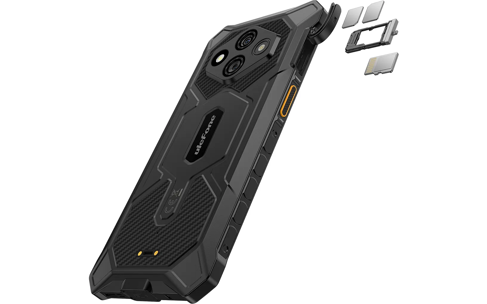 Ulefone Rugking 3 Pro puhelin, 128/8 Gt, musta