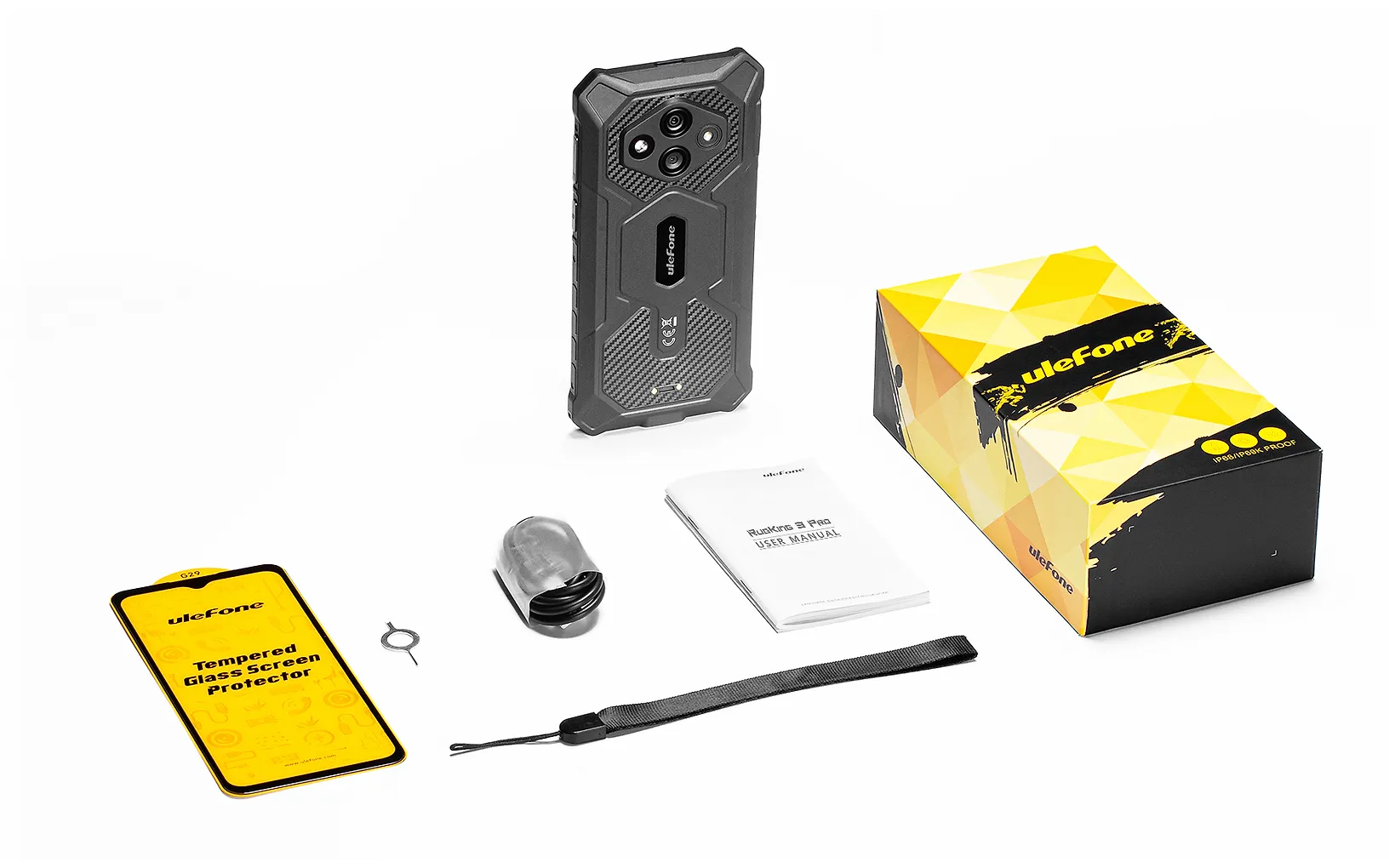 Ulefone Rugking 3 Pro puhelin, 128/8 Gt, musta