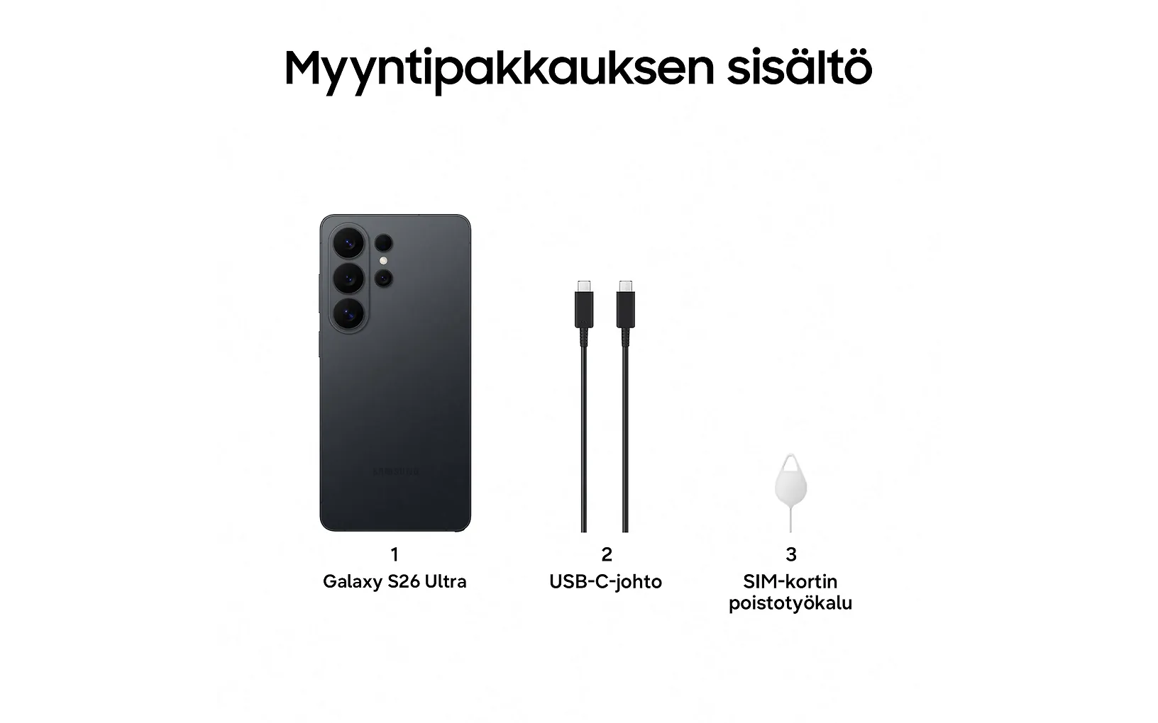 Samsung Galaxy S26 Ultra 5G telefon, 512/12 GB, svart