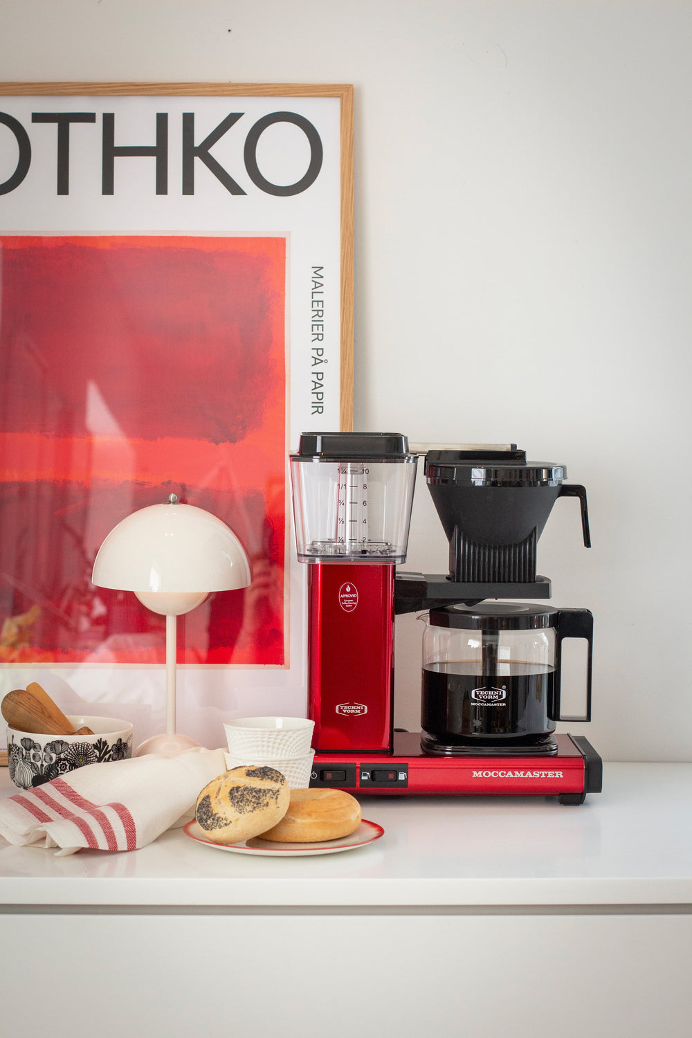 Moccamaster Optio kahvinkeitin, Red Metallic