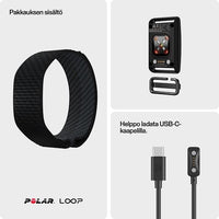 Polar Loop aktiivisuusranneke, S-L, musta