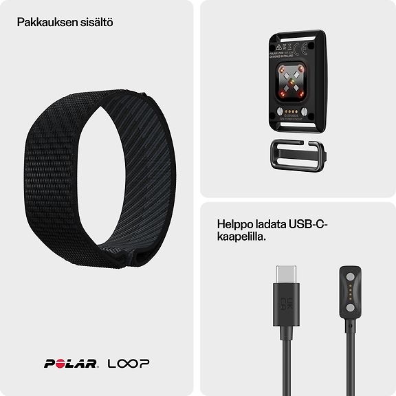 Polar Loop aktiivisuusranneke, S-L, musta