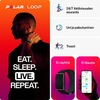 Polar Loop aktiivisuusranneke, S-L, musta