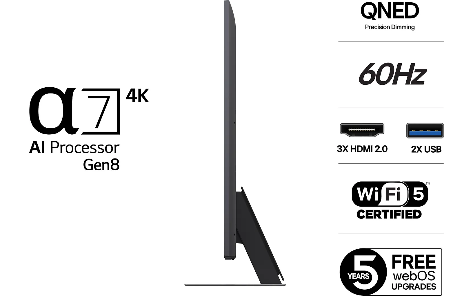 LG 50" QNED87A – 4K Edge Mini-LED TV
