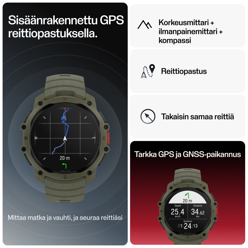 Polar Street X urheilukello, vihreä
