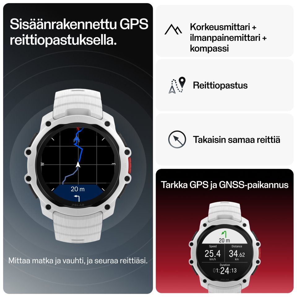 Polar Street X urheilukello, valkoinen