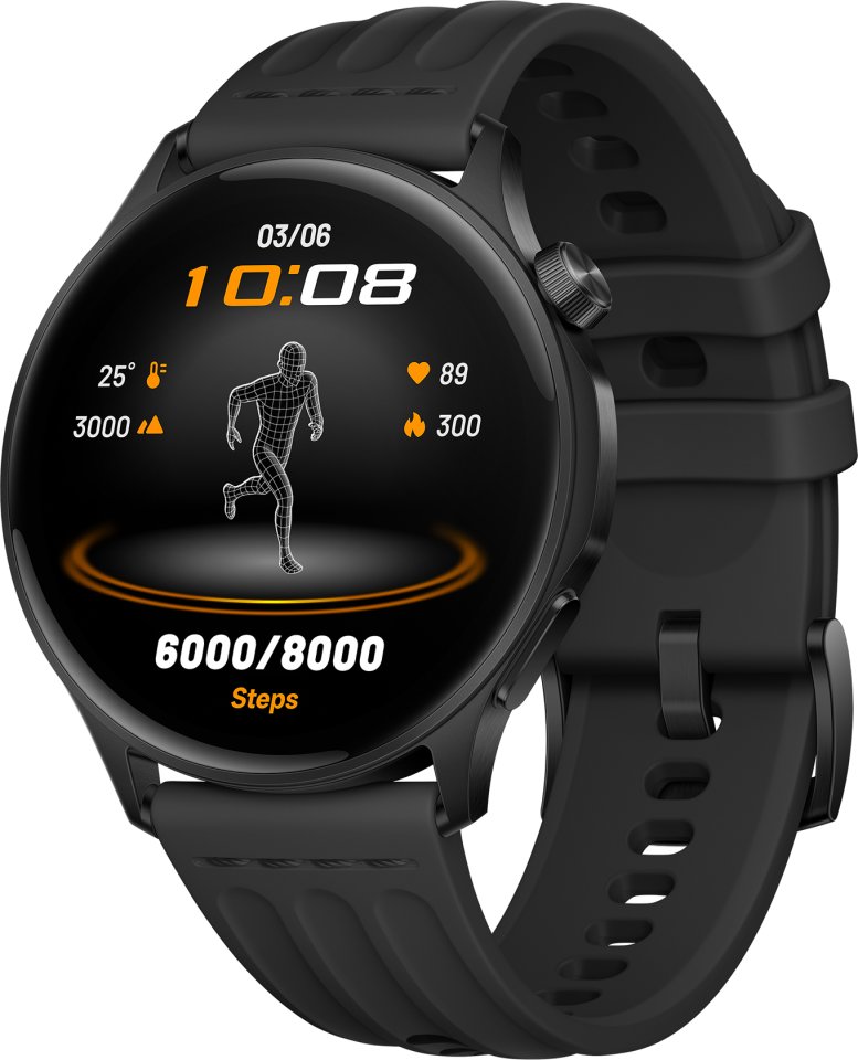 OPPO Watch S älykello fluorokumirannekkeella, musta