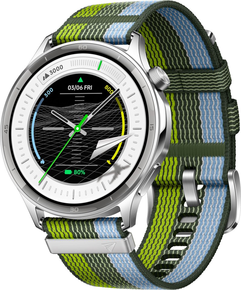 OPPO Watch S älykello tekstiilirannekkeella, hopea