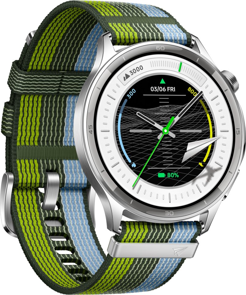 OPPO Watch S älykello tekstiilirannekkeella, hopea