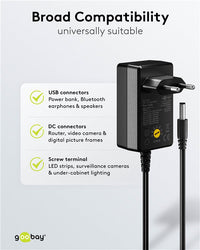 Goobay yleisvirtalähde 3–12 V, 27 W, 2,25 A