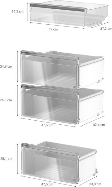 Bosch KSN36VLDG Serie 4 jääkaappi, inox-look
