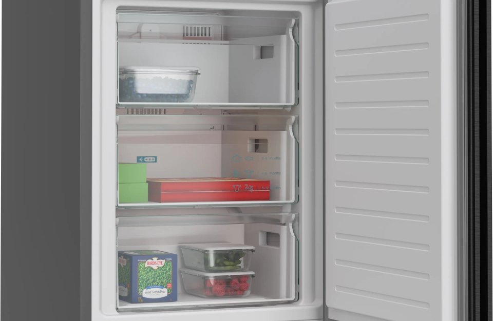Siemens KG39NVXCG iQ300 jääkaappipakastin, musta teräs, 2 m