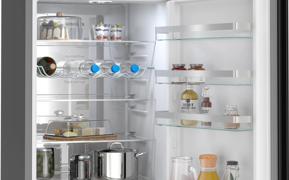 Siemens KG39NVXCG iQ300 jääkaappipakastin, musta teräs, 2 m