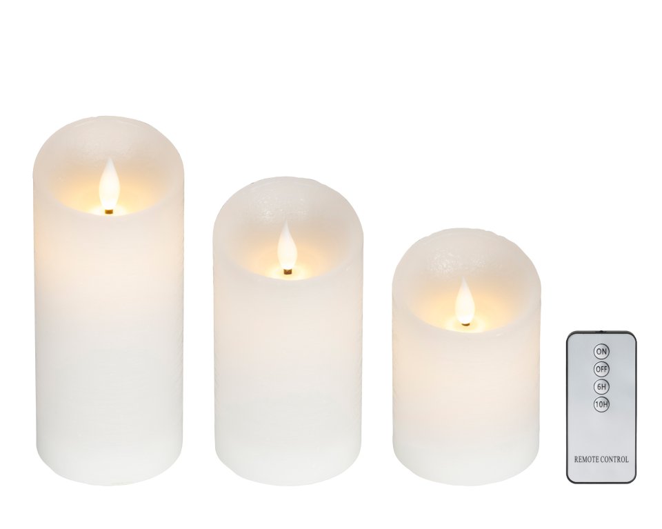 Lumineo aidonnäköinen LED-vahakynttiläsetti