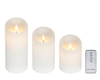 Lumineo aidonnäköinen LED-vahakynttiläsetti