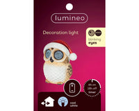 Lumineo LED-pöllökoriste liikkuvilla valosilmillä, 15 cm, sisä- ja ulkokäyttöön