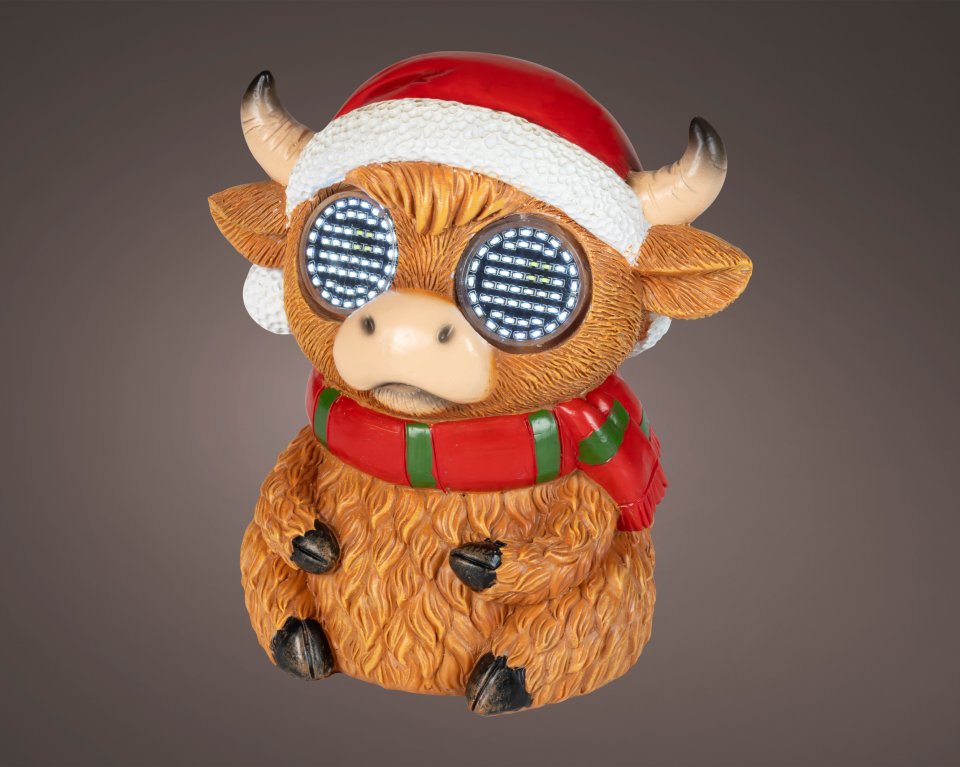 Lumineo LED-jakkikoriste liikkuvilla valosilmillä, 15 cm, sisä- ja ulkokäyttöön