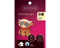 Lumineo LED-jakkikoriste liikkuvilla valosilmillä, 15 cm, sisä- ja ulkokäyttöön