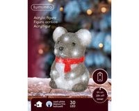 Lumineo LED-akryylihiiri valoilla, sisä- ja ulkokäyttöön