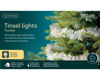 Lumineo LED twinkle tinsel koristenauha valoilla, 5 metriä, lämminvalkoinen