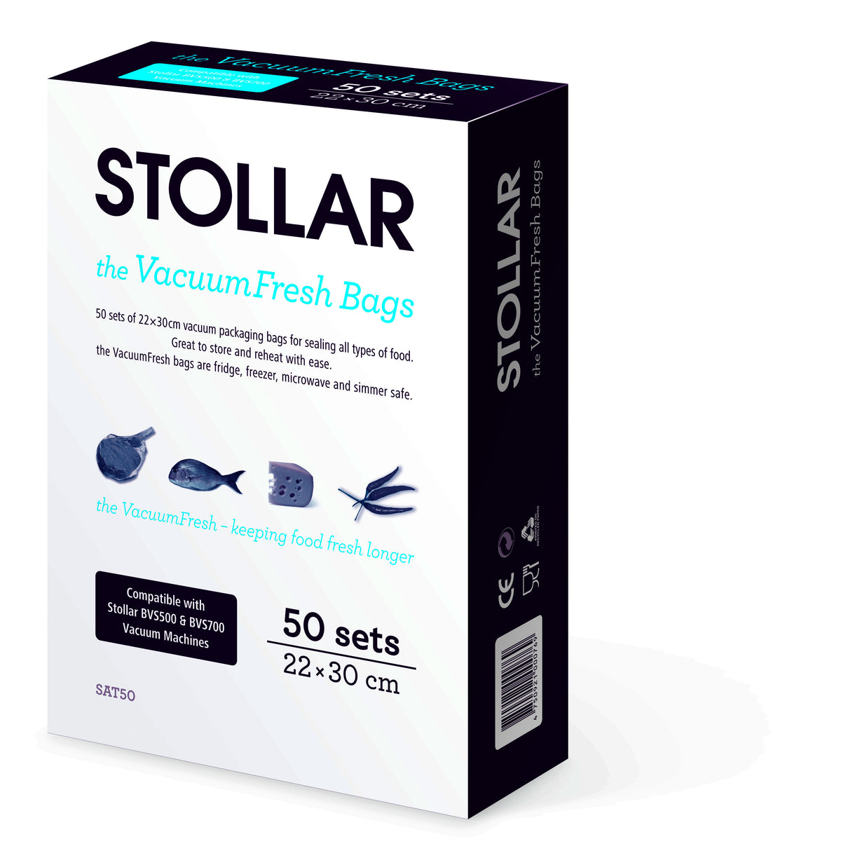 Stollar SAT50 vakuumipussit, 22 x 30 cm, 50 kpl – 1