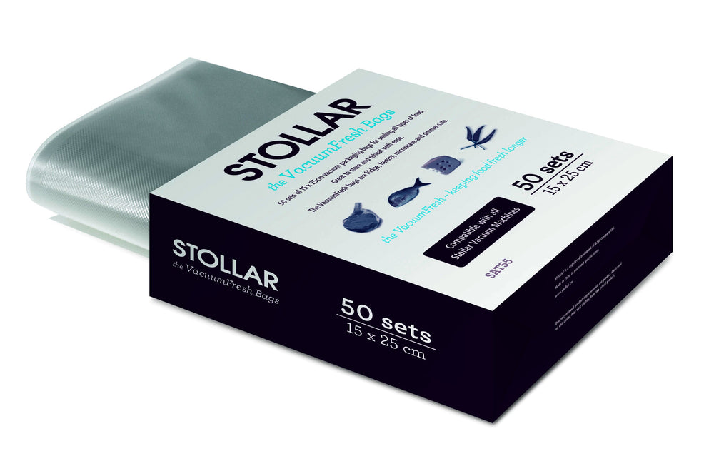 Stollar SAT55 vakuumipussit, 15 x 25 cm, 50 kpl – 1
