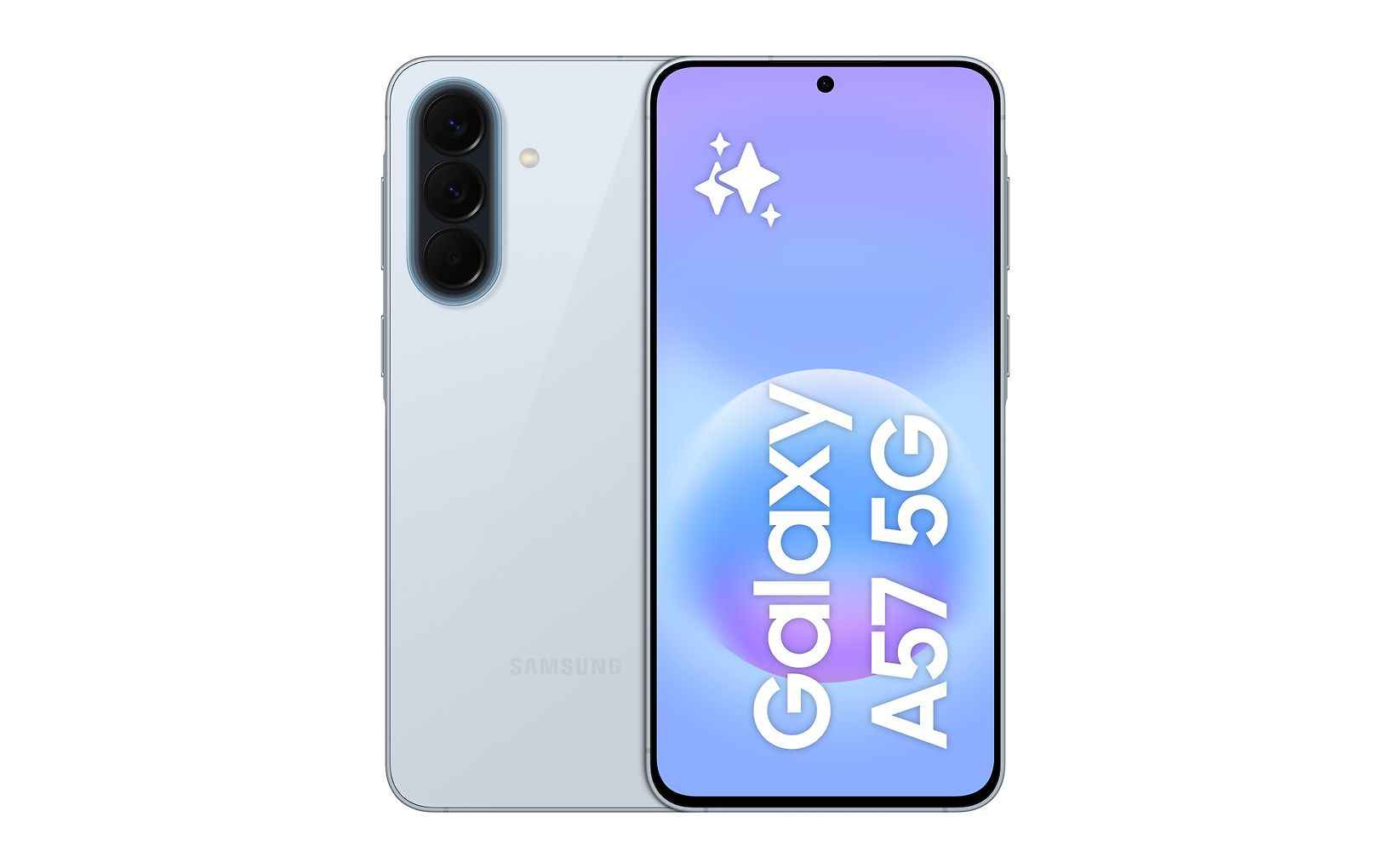 Samsung Galaxy A57 5G puhelin, 128/8 Gt, Awesome Icyblue