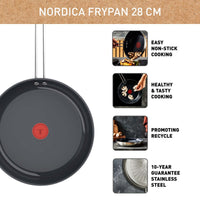 Tefal Nordica paistinpannu 28 cm, keraaminen/ruostumaton teräs – 3