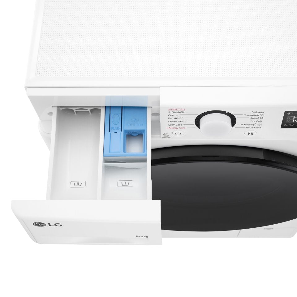LG F2Y5FRPYWY kuivaava pyykinpesukone Slim, valkoinen
