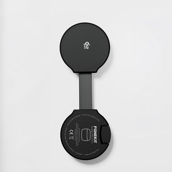 FoneKit Mini 3-in-1 langaton Qi2 25W latausalusta, musta – kuva 7