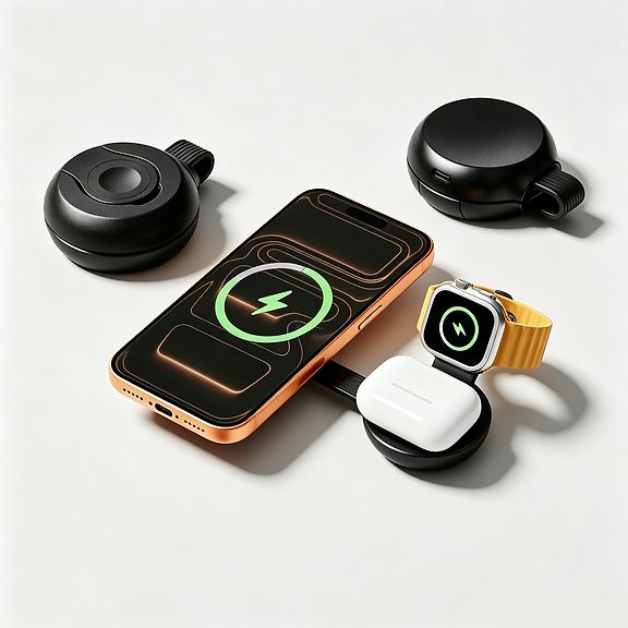 FoneKit Mini 3-in-1 langaton Qi2 25W latausalusta, musta – kuva 2