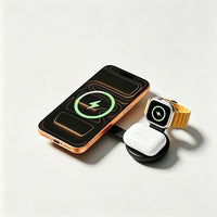 FoneKit Mini 3-in-1 langaton Qi2 25W latausalusta, musta – kuva 3