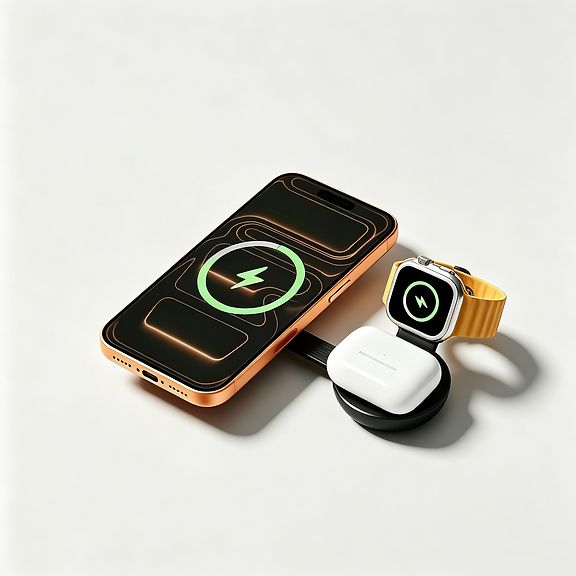 FoneKit Mini 3-in-1 langaton Qi2 25W latausalusta, musta – kuva 3